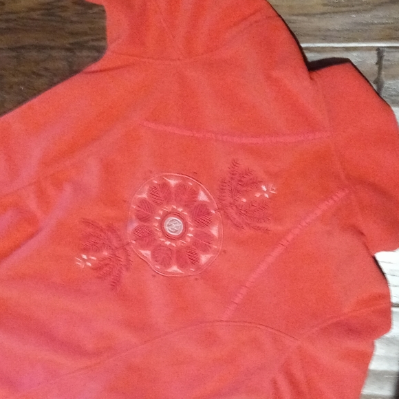 Poivre Blanc Ski Fleece Pullover Sweater Deep Coral 12 - Picture 4 of 4